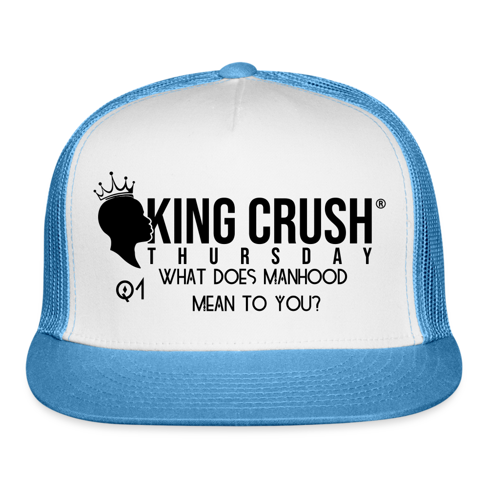 Q1 Trucker Cap - white/blue